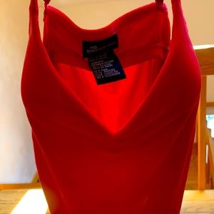 Juniors size 11/13 red velvet cami built in bra like new